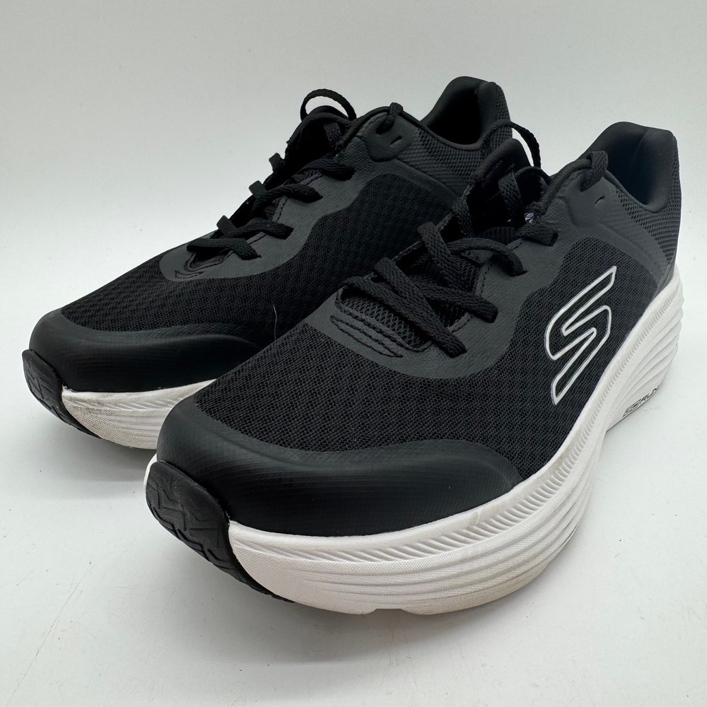 Skechers Max Cushioning Endeavour Womens US 11 Black White Running Sneakers